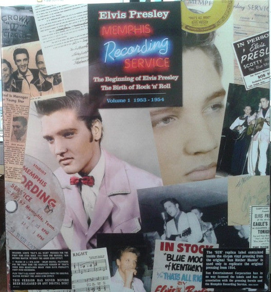 Image of Front Cover of 4555164S: 2xDVD - ELVIS PRESLEY, Memphis Recording Service - The Beginning Of Elvis Presley - The Birth Of Rock 'N' Roll - Volume 1: 1953 - 1954 1955 (Memphis Recording Service; MRS100209, Europe 2006, Box Set, Booklet & Inner, With 7") DVD & 7" VG+  VG+/VG+
