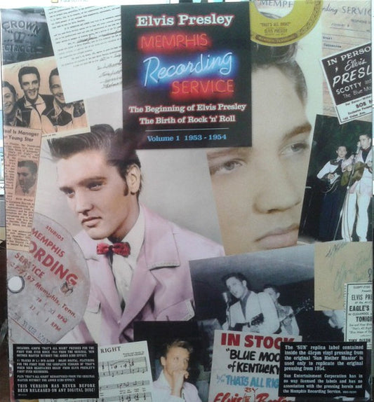 Image of Front Cover of 4555164S: 2xDVD - ELVIS PRESLEY, Memphis Recording Service - The Beginning Of Elvis Presley - The Birth Of Rock 'N' Roll - Volume 1: 1953 - 1954 1955 (Memphis Recording Service; MRS100209, Europe 2006, Box Set, Booklet & Inner, With 7") DVD & 7" VG+  VG+/VG+