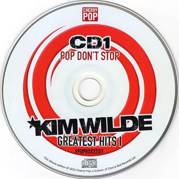 Image of Label Cover of 5xCD - VG+/VG+ - KIM WILDE, Pop Don't Stop - Greatest Hits (Cherry Pop; PPOPBOX223, Europe 2021, Box Set, Collector's Edition), ,  - 4216116C