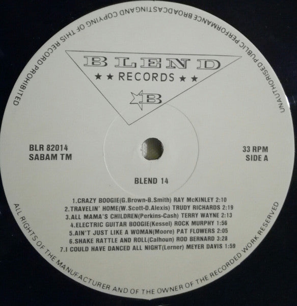 Image of Label Cover of 4525177E: LP - VARIOUS, Rock & Roll Collection Vol. 14 (Blend; BLR 82014, Belgium 1985) Hairlines and surface marks. Faint ring wear and creasing.   VG/VG