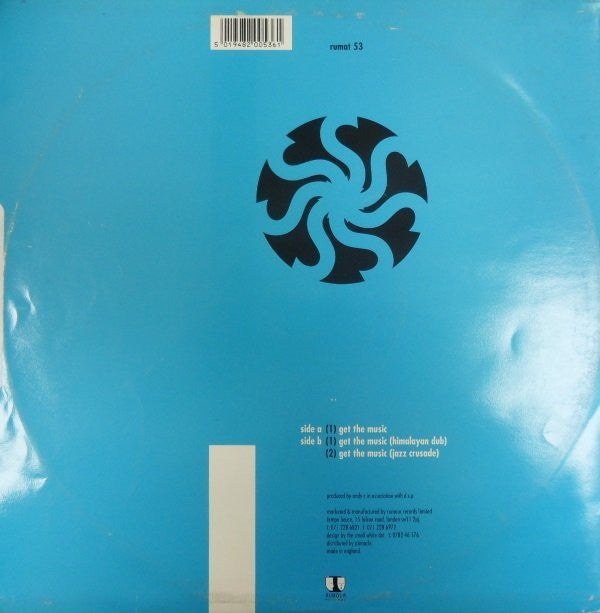 Image of Back Cover of 12" - VG/G+ - SEVENTH SENSE, Get The Music (Rumour Records; RUMAT 53, UK 1992, Picture Sleeve), Many light surface marks, plays VG/VG+.,  - 2746072S