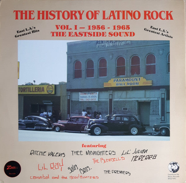 Image of Front Cover of 4525318E: LP - VARIOUS, The History Of Latino Rock Vol.1 1956-1965 (Zyanya Records; RNLP 061, US 1983)   VG/VG