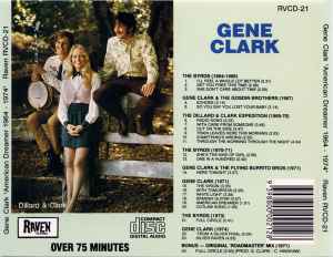 Image of Back Cover of CD - VG+/VG - GENE CLARK, American Dreamer 1964-1974 (Raven Records; RVCD-21, Australia 1993, Jewel Case, Booklet), ,  - 4635002E