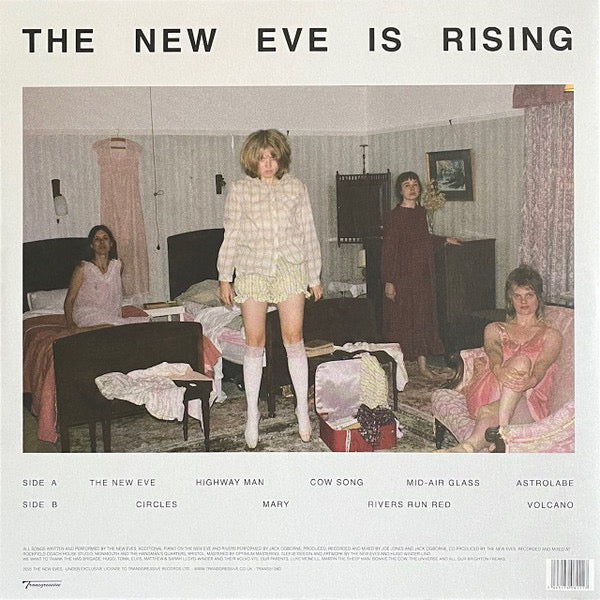 Image of Back Cover of 4615011C: LP - THE NEW EVES, The New Eve Is Rising (Transgressive Records; TRANS913XD, Europe 2025, Gatefold, Pink Vinyl) Still In Opened Shrinkwrap  EX/EX