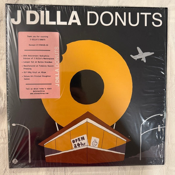 Image of Front Cover of 0116201C: 2xLP - J DILLA, Donuts (20th Anniversary Audiophile Edition) (Stones Throw Records; STH2126-10LP, Europe 2025 Reissue, Double 180 Gram Vinyl Cut at 45RPM. Deluxe Art Printed Stoughton Sleeve. Anniversary Audiophile Edition)   NEW/NEW