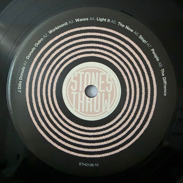 Image of Label Cover of 2xLP - NEW/NEW - J DILLA, Donuts (20th Anniversary Audiophile Edition) (Stones Throw Records; STH2126-10LP, Europe 2025 Reissue, Double 180 Gram Vinyl Cut at 45RPM. Deluxe Art Printed Stoughton Sleeve. Anniversary Audiophile Edition), ,  - 6036056E