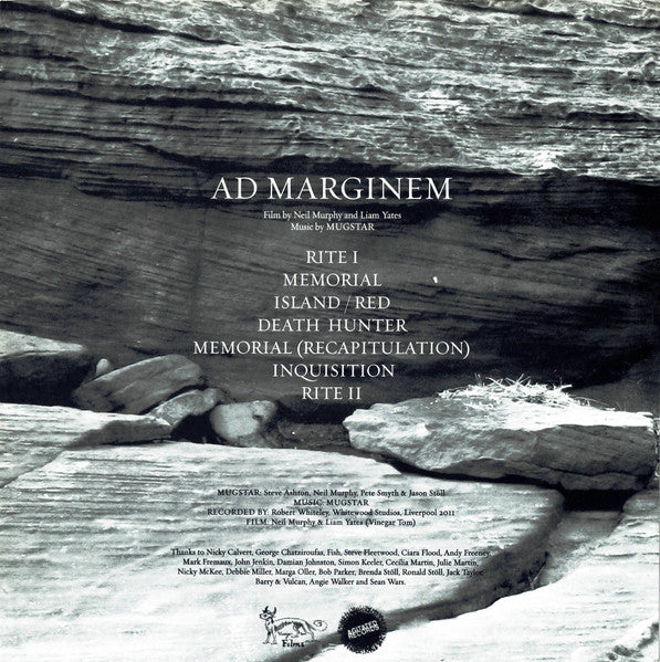Image of Back Cover of 4525290E: LP - MUGSTAR, Ad Marginem (Agitated Records  ; AGIT014LP , UK 2012, Numbered Limited Edition of 44) 44/50  VG+/VG+