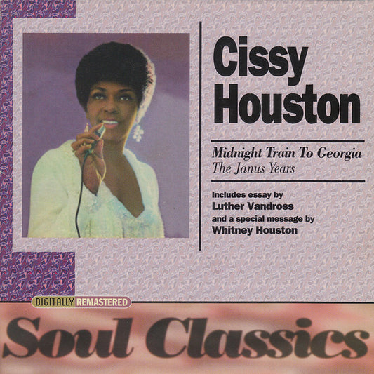 Image of Front Cover of 4635015E: CD - CISSY HOUSTON, Midnight Train To Georgia: The Janus Years (Ichiban Records; SCL 2102-2, US 1995)   VG+/VG+