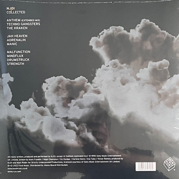 Image of Back Cover of 3xLP - VG/G+ - NJOI, Collected (Food Music; YUMNJ1, UK 2022, Picture Sleeve, Black Inners), Sides A,B,C,D are VG+, E is G+, F is VG.,  - 1526348E