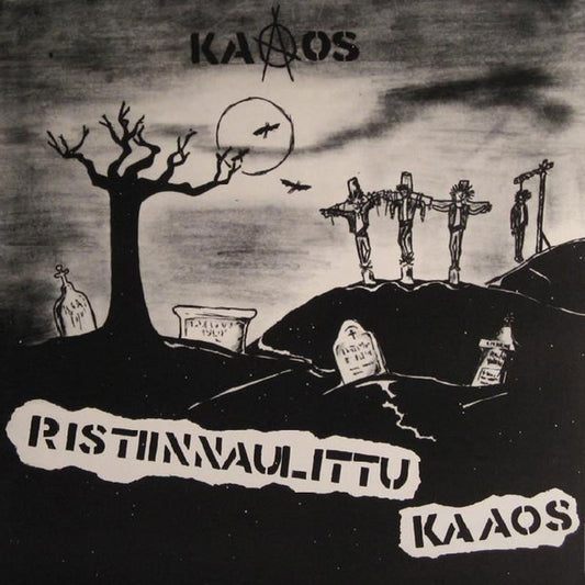 Image of Front Cover of 4615062C: LP - KAAOS, Ristiinnaulittu Kaaos (Havoc Records; HC 1212, US 2003 Reissue, Fold Out Sleeve, Fight Records Logo on Rear Sleeve)   VG+/VG+