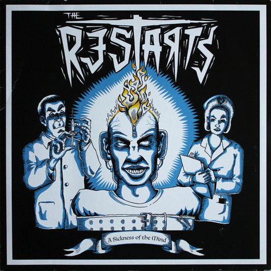 Image of Front Cover of 4615066C: LP - THE RESTARTS, A Sickness Of The Mind (No Label Records; nLR0004, UK 2000s Reissue, Insert, White Vinyl) Light wear to sleeve edge only. White Vinyl with Insert  VG/VG+