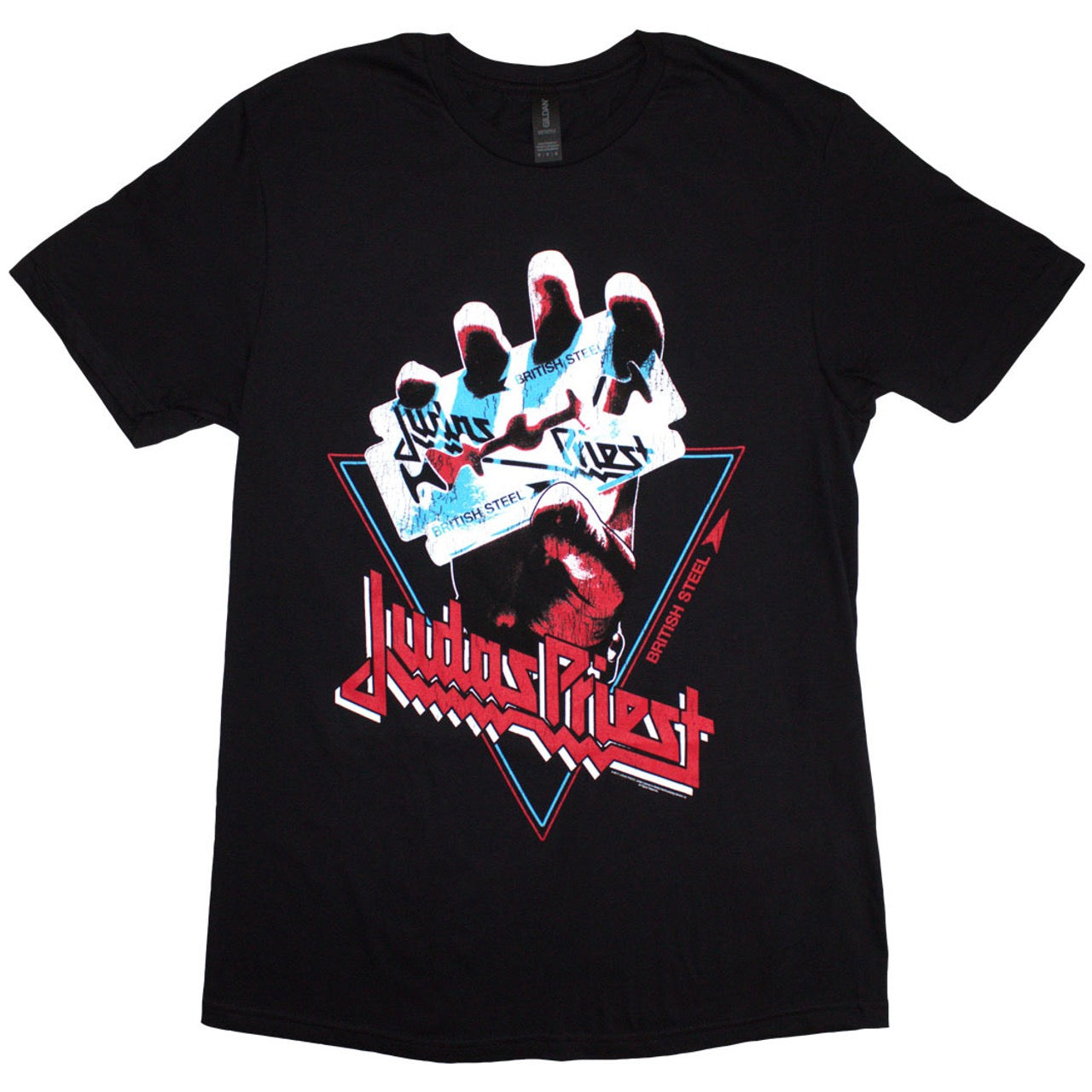 Image of Front Cover of 4615218C: Accessories - JUDAS PRIEST, British Steel Hand Triangle T-Shirt XL (, UK )   NEW/NEW