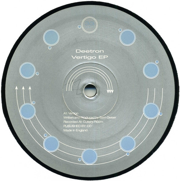 Image of Front Cover of 4625065E: LP - DEETRON, Vertigo EP (Rotation Records; rot0130, UK 2001, Plain Sleeve)   /G+