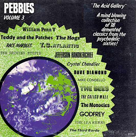 Image of Front Cover of LP - VG+/VG - VARIOUS, Pebbles Vol 3 - The Acid Gallery (BFD; BFD-5020, US 1979, Unofficial), Sleeve still in opened shrinkwrap,  - 2616277C