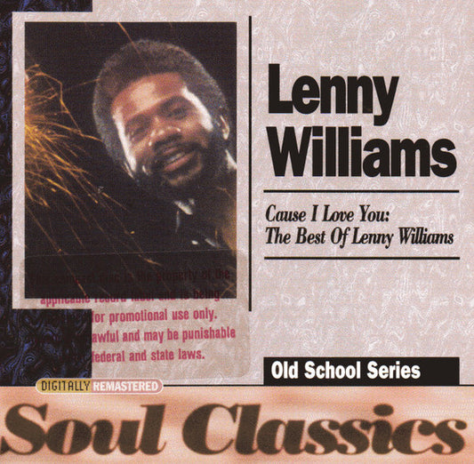 Image of Front Cover of 4655061S: CD - LENNY WILLIAMS, Cause I Love You: The Best Of Lenny Williams (Ichiban Records ; SCL 2107-2, US 1995)   VG+/VG+