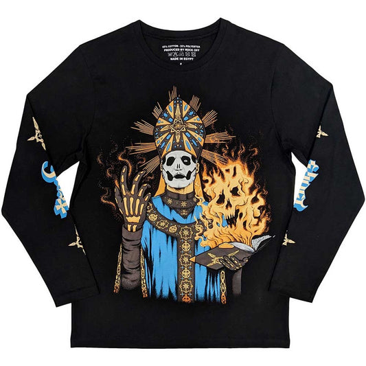 Image of Front Cover of 4615514C: Accessories - GHOST, Long Sleeve T-Shirt: The Burning (Black) (Sleeve Print) M (, UK )   NEW/NEW
