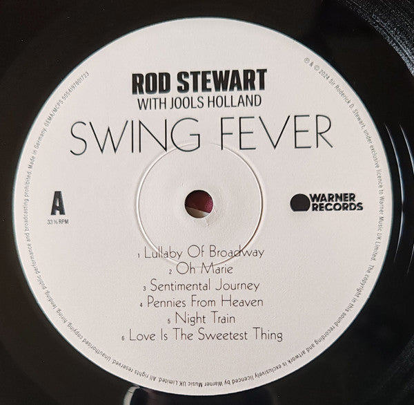 Image of Label Cover of 4625176E: LP - ROD STEWART WITH JOOLS HOLLAND.E.M., Swing Fever (Warner Records ; 5054197801723, Worldwide 2024, Inner) Sleeve Creased  VG/VG+