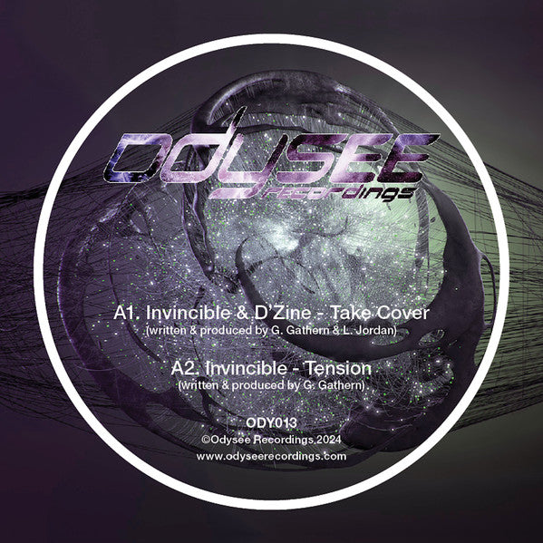 Image of Back Cover of 4615568C: 12" - INVINCIBLE, Take Cover E.P. (Odysee Records; ODY013, UK & Ireland 2024)   VG/VG+