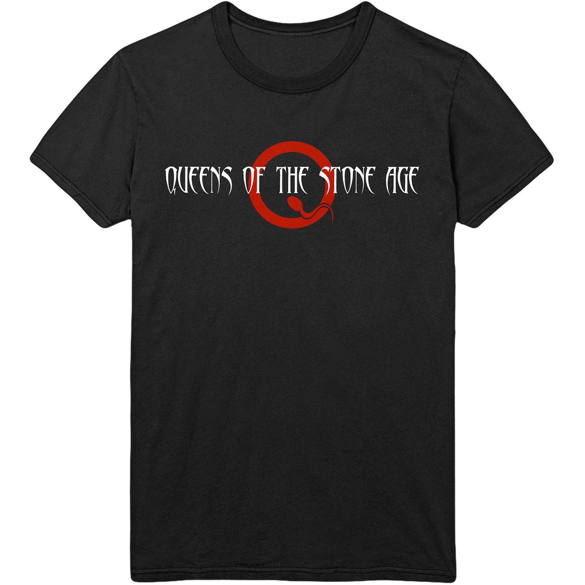 Image of Front Cover of Accessories - NEW - QUEENS OF THE STONE AGE, Text Logo T-Shirt (Black) XL (,  ), ,  - 4416430C