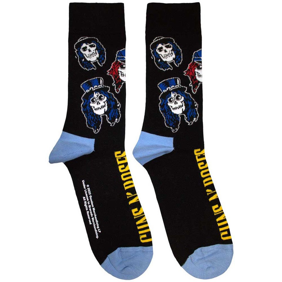 Image of Front Cover of Accessories - NEW/NEW - GUNS N' ROSES, Skull Socks (Black) (UK Size 7 - 11) (,  ), ,  - 4615632C