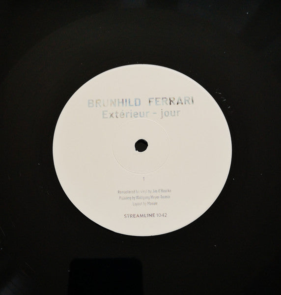 Image of Label Cover of 4645240S: LP - BRUNHILD FERRARI, Exterieur - Jour (Streamline; STREAMLINE 1042, US 2024, Inner) Seal opened instore, still in hype stickered shrinkwrap. Paper scuffs all over disc.  EX/VG+