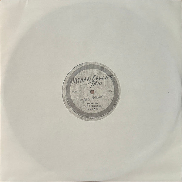 Image of Label Cover of 4645242S: LP - NATHAN BOWLES TRIO, Are Possible (Drag City Records; DC881, USA & Europe 2024, Insert) Strong VG+. Light ring wear. Seal opened instore, still in shrinkwrap.  VG+/VG+