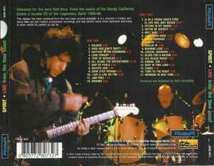 Image of Back Cover of 2xCD - VG+/VG+ - SPIRIT, Live From The Time Coast (Acadia; ACAD 8073, UK 2004, Jewel Case), ,  - 4615714C
