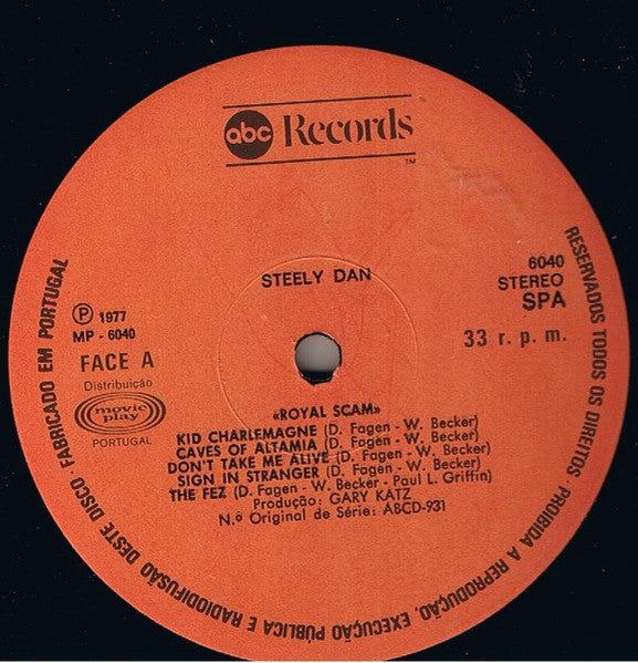 Image of Label Cover of 4625233E: LP - STEELY DAN, The Royal Scam (ABC Records; 6040, Portugal 1977)   VG/VG
