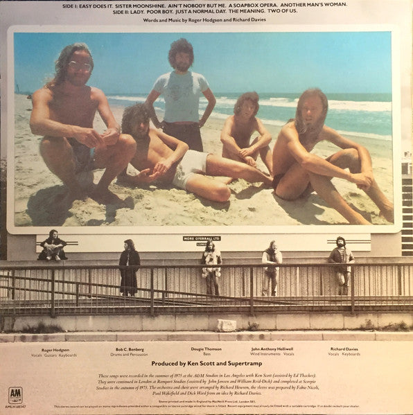 Image of Back Cover of LP - VG/VG+ - SUPERTRAMP, Crisis? What Crisis? (A&M Records; AMLH 68347, UK 1975, No Inner), ,  - 3446333S