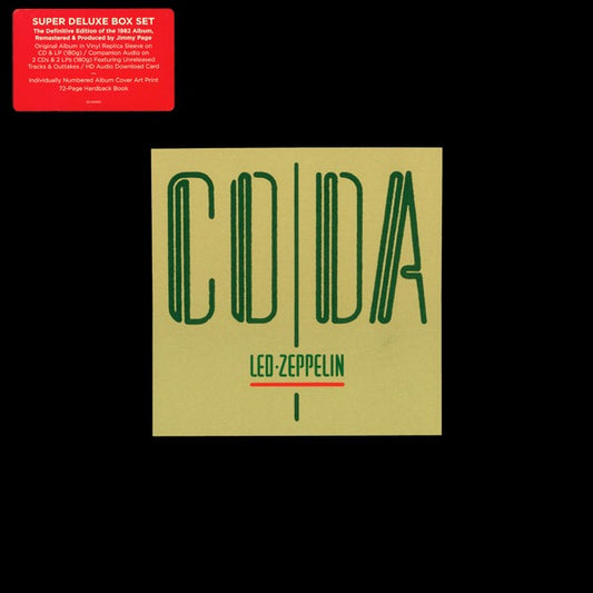 Image of Front Cover of 2xLP - NEW/NEW - LED ZEPPELIN, Coda (Atlantic; 8122795582, Europe 2015 Reissue, Box Set, 72-Page Hardback Book, Print, Remastered by Jimmy Page, Numbered, Gatefold, 180g Vinyl, + 3xCD), ,  - 4635209E