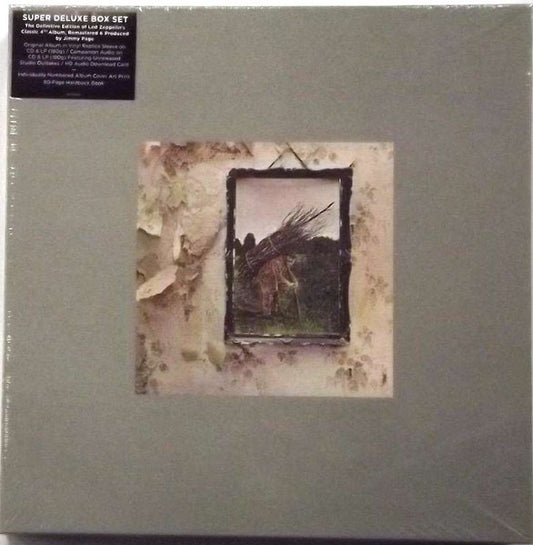 Image of Front Cover of 2xLP - NEW/NEW - LED ZEPPELIN, IV (Atlantic; 8122796431, Europe 2014 Reissue, Box Set, 80 page book, Print, Remastered Numbered, Gatefold, 180g Vinyl, + 2xCD), ,  - 4635261E