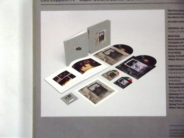 Image of Back Cover of 2xLP - NEW/NEW - LED ZEPPELIN, IV (Atlantic; 8122796431, Europe 2014 Reissue, Box Set, 80 page book, Print, Remastered Numbered, Gatefold, 180g Vinyl, + 2xCD), ,  - 4635261E