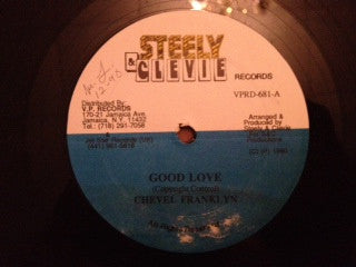 Image of Front Cover of 4645272S: 12" - CHEVEL FRANKLYN, Good Love (Steely & Clevie Records; VPRD-681,  1990, Company Sleeve) Light visual scuffs only.  VG/VG