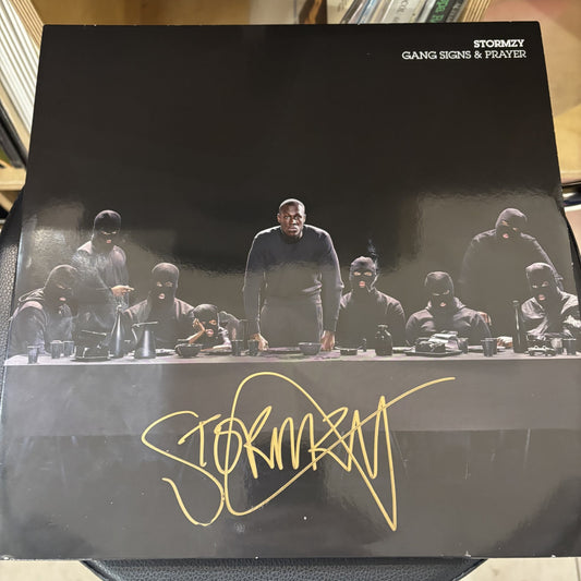 Image of Front Cover of 2xLP - VG/VG+ - STORMZY, Gang Signs & Prayer (#Merky Records; MRKY001LP, UK 2017, Signed In Gold Marker, Gatefold Sleeve, 2 Inners, Signed Limited Edition of 500), SIGNED, Clean discs, Just some light edge wear to sleeve, Nice clear Signature in gold marker.,  - 4715051C