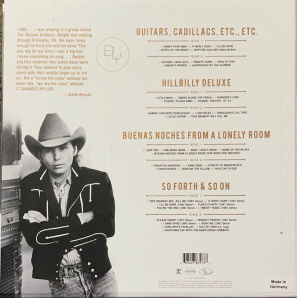 Image of Back Cover of 4735048E: 4xLP - DWIGHT YOAKAM, The Beginning And Then Some: The Albums Of The '80s (Rhino Records; R1 703041,  2024, Box Set, RSD Limited Edition)   NEW/NEW