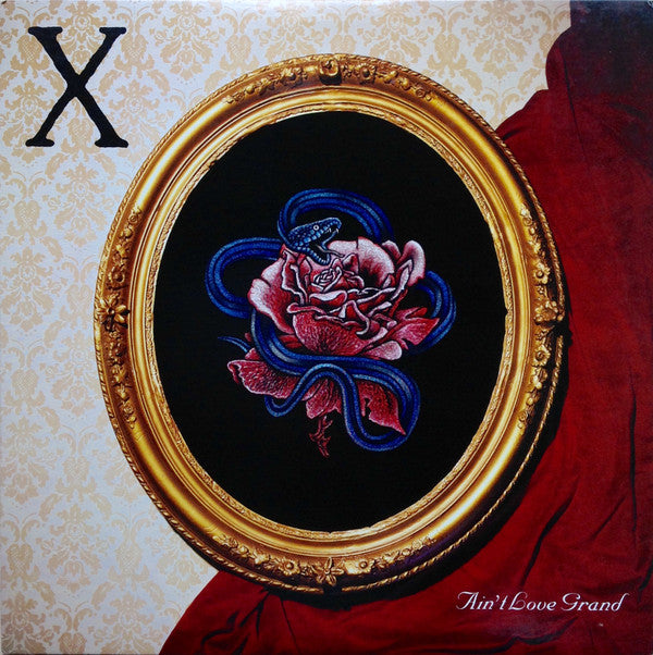Image of Front Cover of 4725130E: LP - X, Ain't Love Grand (Elektra ; 9 60430-1, US 1985, Promo, Company Inner) Gold Promo Stamp On Rear Sleeve  VG/EX