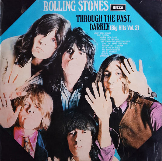 Image of Front Cover of 4715070C: LP - THE ROLLING STONES, Through The Past, Darkly (Big Hits Vol. 2) (Decca; SKL 5019, UK 1970s Reissue, Square Sleeve With Indicator Hole, BIEM/NCB Boxed, Hyphen in Speed Indicator on Labels)   VG/VG