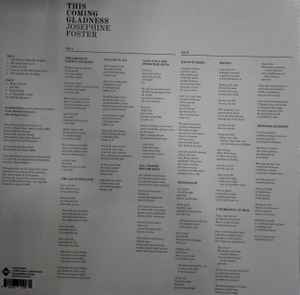 Image of Back Cover of 4745174S: LP - JOSEPHINE FOSTER, This Coming Gladness (Fire Records ; FIRELP199X,   2020, a, Picture Sleeve) still in shrink - opened  VG+/VG+