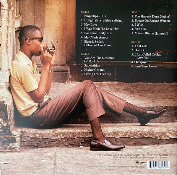 Image of Back Cover of 4735102E: 2xLP - STEVIE WONDER, The Definitive Collection (Motown; 7515272, Worldwide 2024 Reissue, Gatefold, 2 Inners)   NEW/NEW