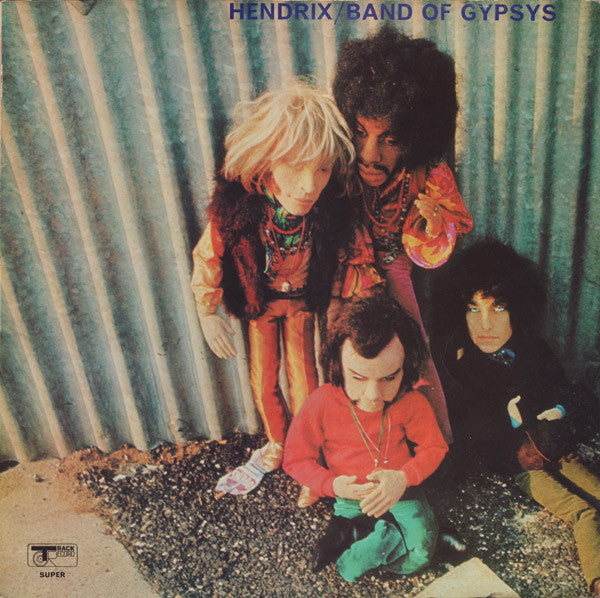 Image of Front Cover of 4725171E: LP - HENDRIX, Band Of Gypsys (Track Record; 2406 002, UK 1970, Puppet sleeve) Vinyl is strong VG - a few very light hairlines only. Sleeve has edgewear, a little staining on rear, hint of ringwear.   VG/VG