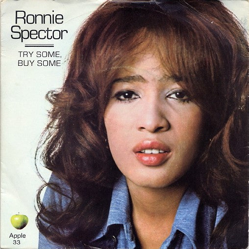 Image of Front Cover of 4725149E: 7" - RONNIE SPECTOR, Try Some, Buy Some / Tandoori Chicken (Apple; 33, UK 1971, Picture Sleeve) Writing On Rear Sleeve, Ring Wear  VG/VG+