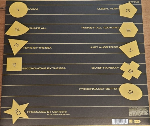 Image of Back Cover of 4715255C: LP - GENESIS, Genesis (Atlantic; R1 374652, Worldwide 2024 Reissue, Inner, ABBEY ROAD  SPEED) Still In Opened Shrinkwrap  EX/VG+