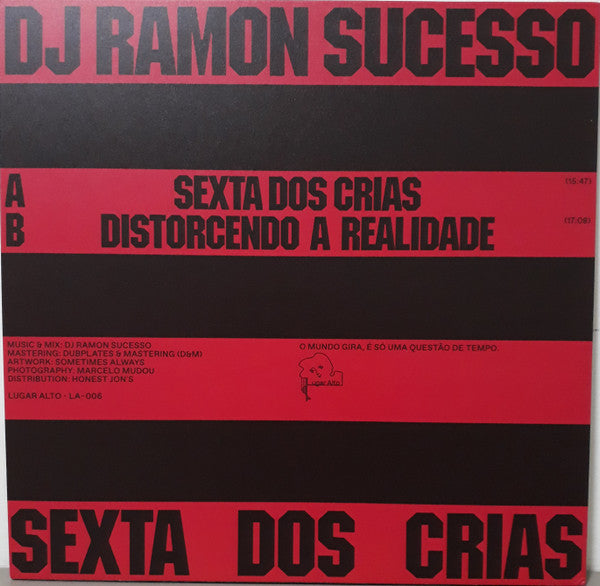 Image of Back Cover of 4745289S: LP - DJ RAMON SUCESSO, Sexta Dos Crias (Lugar Alto; LA-006, Europe 2023)   EX/EX