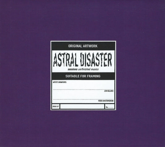 Image of Front Cover of 4735125E: CD - COIL, Astral Disaster Sessions Un/Finished Musics (Prescription; Drug 17, UK 2018, Digipak, Booklet, Numbered Limited Edition) Number 398/600  VG+/VG+