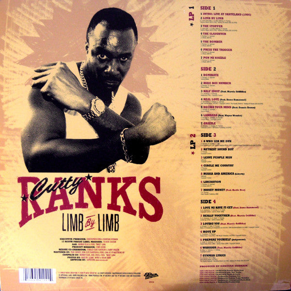 Image of Back Cover of 4725207E: 2xLP - CUTTY RANKS, Limb By Limb (17 North Parade; VP4124, US 2008)   VG+/VG+