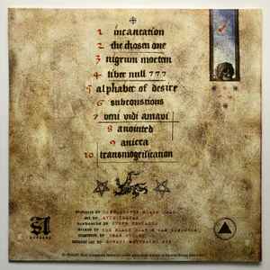 Image of Back Cover of LP - VG+/VG+ - DJ MUGGS THE BLACK GOAT, Dies Occidendum (Sacred Bones Records; SBR-268, USA & Europe 2021, Red Vinyl, of Cypress Hill / Soul Assasins), Stickered Sleeve,  - 0946293S