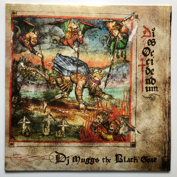 Image of Front Cover of LP - VG+/VG+ - DJ MUGGS THE BLACK GOAT, Dies Occidendum (Sacred Bones Records; SBR-268, USA & Europe 2021, Red Vinyl, of Cypress Hill / Soul Assasins), Stickered Sleeve,  - 0946293S