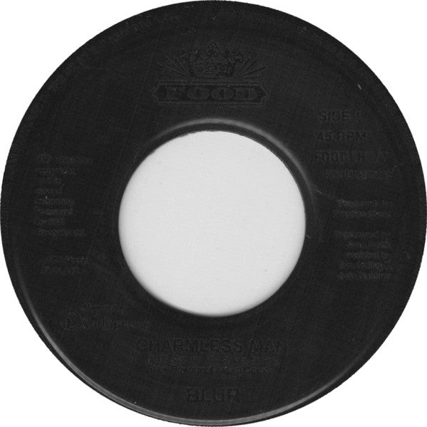 Image of Front Cover of 4715392C: 7" - BLUR, Charmless Man (Food Large Centre; FOODLH 77, UK 1995, Jukebox) Light Marks only.  /G+