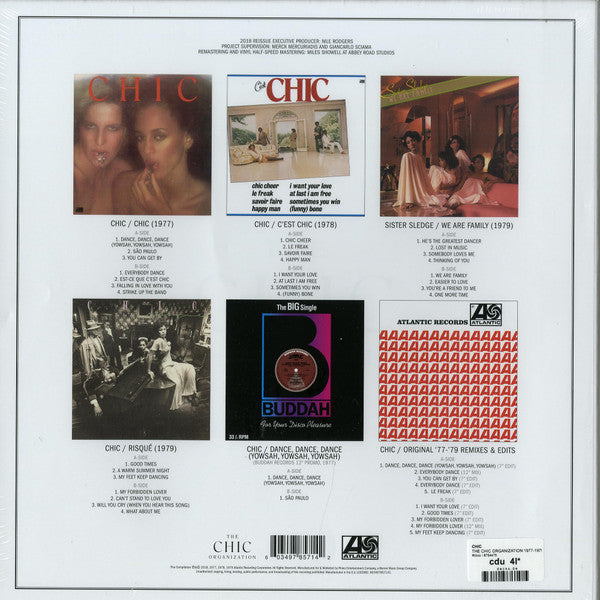 Image of Back Cover of 4725247E: 6xLP - CHIC, The Chic Organization 1977-1979 (Atlantic; 603497857142, USA & Europe 2018, Box Set) Unopened and sealed with a bit of the shrinkwrap torn - have downgraded to VG+ for that reason.  VG+/M