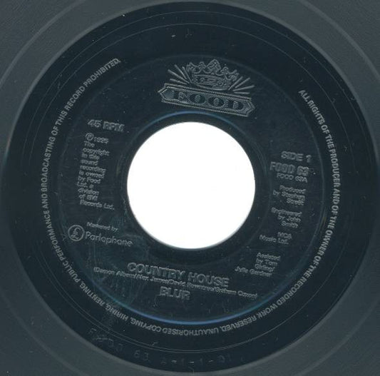 Image of Front Cover of 5125224E: 7" - BLUR, Country House / One Born Every Minute (Food Large Centre Hole; FOOD 63, UK 1995, Jukebox)   /VG+